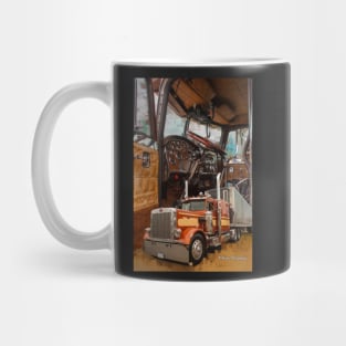 Old School Peterbilt Interior and Truck Mug